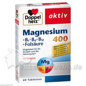 Doppelherz Magnesium 400mg Tabl., 60 ST – PZN 7625045 из Германии