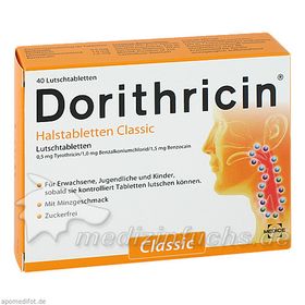 DORITHRICIN HALSTABLETTEN Classic, 40 ST – PZN 7727946 из Германии