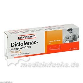 DICLOFENAC ratiopharm Gel, 150 G – PZN 8510427 из Германии