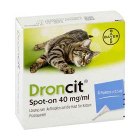 Droncit Spot on 40mg/ml Lösung zur, zum auftr.a.d.ha.f.katze (4X0.5 ml) – PZN 10116413 из Германии