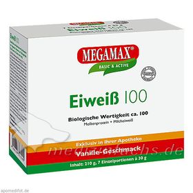 Eiweiss 100 Vanille Megamax, 7X30 G – PZN 10133570 из Германии