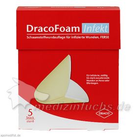 DracoFoam Infekt Ferse Schaumstoff Wundauflage, 5 ST – PZN 10317643 из Германии