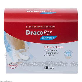 DRACOPOR waterproof Wundverband steril 3.8x3.8cm, 50 ST – PZN 10713882 из Германии