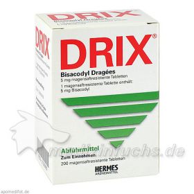DRIX Bisacodyl Dragees, 200 ST – PZN 1223860 из Германии