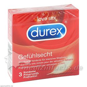 Durex Gefühlsecht, 3 ST – PZN 1689357 из Германии