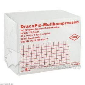 DRACOFIX OP KOM unsteril 10X10 8fach, 100 ST – PZN 1980621 из Германии