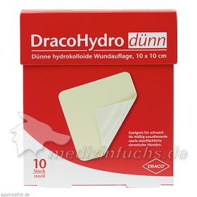 DracoHydro dünn Hydrokoll. Wundauflage 10x10cm, 10 ST – PZN 2065446 из Германии
