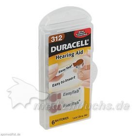 DURACELL 312 Easy TAB Hörgerätebatterie, 6 ST – PZN 2169720 из Германии