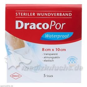 Dracopor Waterproof Wundverband steril 8cmx10cm, 5 ST – PZN 3030214 из Германии