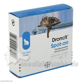 DRONCIT Spot on Lösung Pipetten für Katzen, 4x0.5 ML – PZN 334936 из Германии