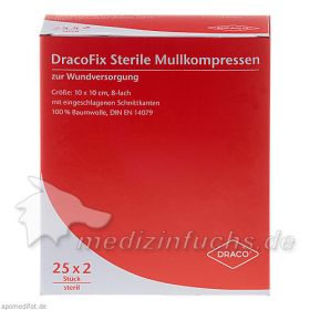 DRACOFIX PEEL KOM steril 10X10 8fach, 25X2 ST – PZN 3388111 из Германии
