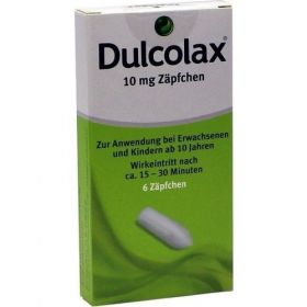 Dulcolax Suppositorien, 6 ST – PZN 7100845 из Германии