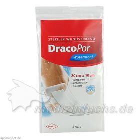 Dracopor Waterproof Wundverband steril 20cmx10cm, 5 ST – PZN 8906668 из Германии