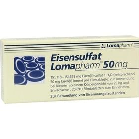 Eisensulfat Lomapharm 50mg, 20 ST – PZN 1713386 из Германии
