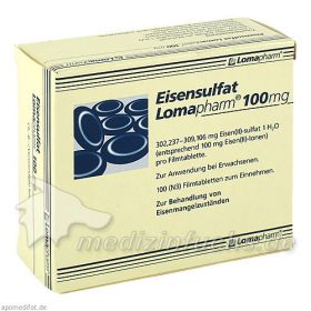 Eisensulfat Lomapharm 100mg, 100 ST – PZN 1713446 из Германии