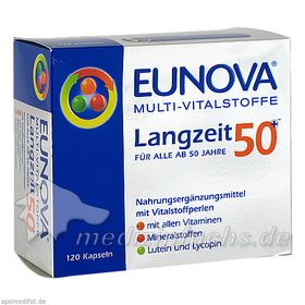 EUNOVA Multi Vitalstoffe Langzeit 50+ Kapseln, 120 ST – PZN 1913760 из Германии