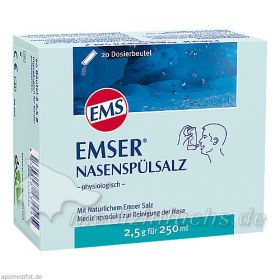 EMSER NASENSPÜLSALZ physiologisch Beutel, 20 ST – PZN 2579659 из Германии