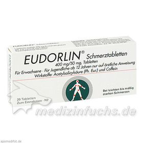 Eudorlin Schmerztabletten, 20 ST – PZN 2653255 из Германии