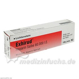 Exhirud Heparin Salbe 60.000 I.E., 100 G – PZN 2897419 из Германии