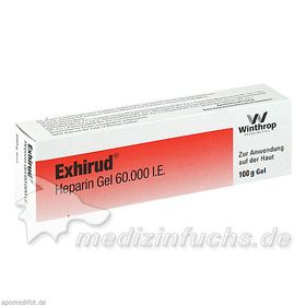 Exhirud Heparin Gel 60.000 I.E., 100 G – PZN 2897483 из Германии