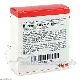 EMBRYO TOT SUIS INJ OR, 10 ST – PZN 331978 из Германии