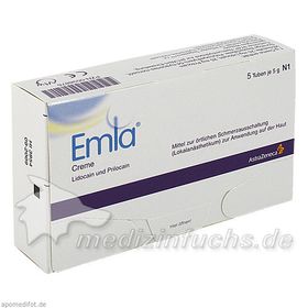 EMLA Creme + 12 Tegaderm Pflaster, 5X5 G – PZN 38876 из Германии