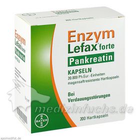 ENZYM-LEFAX FORTE PANKREATIN, 200 ST – PZN 395429 из Германии