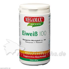 Eiweiss 100 Cappuccino Megamax, 400 G – PZN 4316898 из Германии