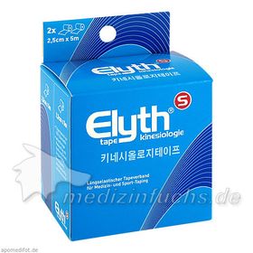 ELYTH Kinesiotape 2,5cmx5m blau Tapeverband, 2 ST – PZN 4490001 из Германии