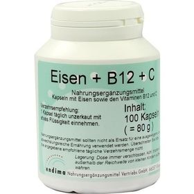 EISEN + B12 + C KAPSELN, 100 ST – PZN 4936046 из Германии