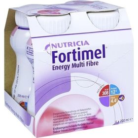 Fortimel Energy Multi Fibre Erdbeergeschmack, 4X200 ML – PZN 1125175 из Германии