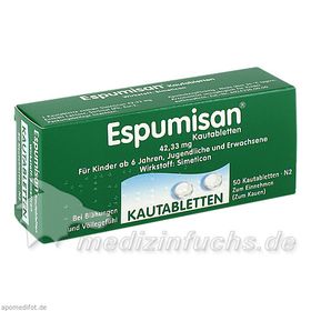 ESPUMISAN KAUTABLETTEN, 50 ST – PZN 6882047 из Германии