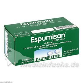 ESPUMISAN KAUTABLETTEN, 100 ST – PZN 6882053 из Германии