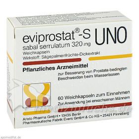 EVIPROSTAT S SABAL SERRULATUM 320 UNO, 60 ST – PZN 7278046 из Германии