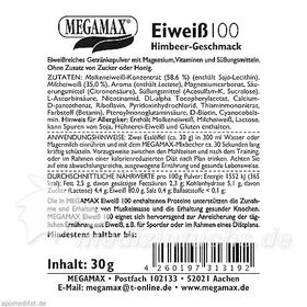 Eiweiss 100 Himbeer Megamax, 30 G – PZN 9198096 из Германии
