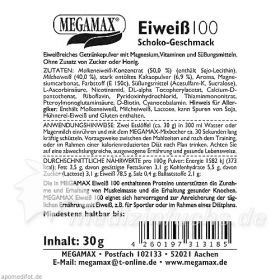 Eiweiss 100 Schoko Megamax, 30 G – PZN 9198110 из Германии