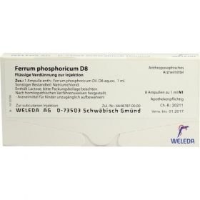 FERRUM PHOS D 8, 8X1 ML – PZN 1622198 из Германии