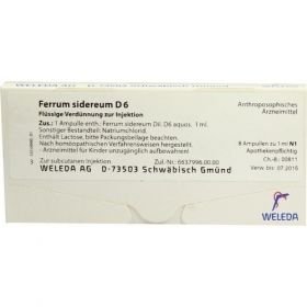FERRUM SIDEREUM D 6, 8X1 ML – PZN 1622235 из Германии
