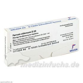 FERRUM SIDEREUM D20, 8X1 ML – PZN 1622287 из Германии