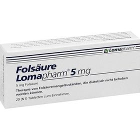 Folsäure Lomapharm 5mg, 20 ST – PZN 1713334 из Германии
