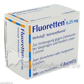 FLUORETTEN 0.25MG, 300 ST – PZN 2477924 из Германии