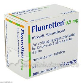 FLUORETTEN 0.5MG, 300 ST – PZN 2477930 из Германии