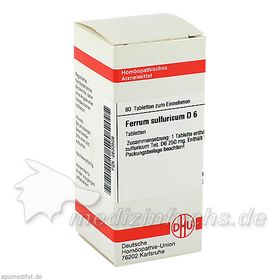 FERRUM SULFURICUM D 6, 80 ST – PZN 2630509 из Германии