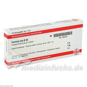 FORMICA RUFA D30, 10X1 ML – PZN 2823823 из Германии