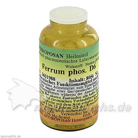 Ferrum phosphoricum D 6 Schüssler Nr.3 handverrieb, 80 ST – PZN 3631988 из Германии