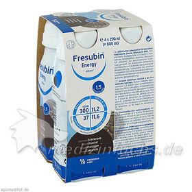 Fresubin energy DRINK Schokolade Trinkflasche, 4X200 ML – PZN 3692725 из Германии