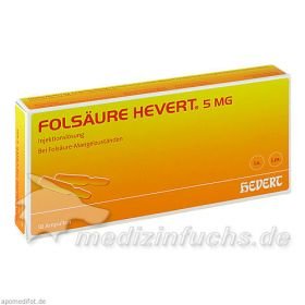 Folsäure Hevert 5mg, 10 ST – PZN 4375429 из Германии