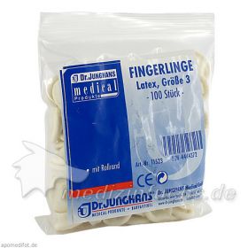 FINGERLINGE LATEX GR 3, 100 ST – PZN 4444372 из Германии