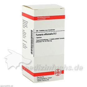 FUMARIA OFFICINALIS D 2, 200 ST – PZN 546489 из Германии