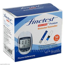 finetest Auto-coding PREMIUM Glucose Teststreifen, 50 ST – PZN 6137964 из Германии